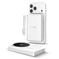 magsafe power bank - Tech-Protect PB40 LifeMag MagSafe 10000mAh 25W Qi2.2 Power Bank, balta/sidabrinė - 7 nuotrauka