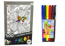 Lean Toys Dėlionė spalvinimui Drugelis, 500 det.