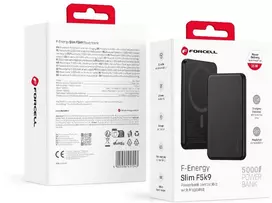 Forcell F-Energy Slim F5K9, 5000mAh, 15W, MagSafe, juodas (black)