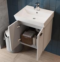 pakabinama spintele - Vonios spintelė su praustuvu Piccolo PC-60, balta (White) - 5 nuotrauka