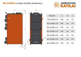 kieto kuro katilai - Kieto kuro katilas KLASIKA 8, 8 kW - 2 nuotrauka