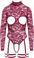 tarpkojus - Abierta Fina Body open cup red S glaustinukė - 6 nuotrauka