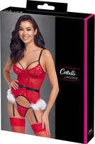 seksualus korsetai - Cottelli lingerie X-Mas Basque L/XL Seksuali liemenėlė - 2 nuotrauka