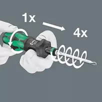 turbo antgalis - Atsuktuvas Wera 826 T, 15 cm - 8 nuotrauka