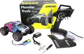 rc modeliai - Amewi Hyper Go MAX20 Monster Truck RC 1:20 (Mėlynas/Rozinis) - 7 nuotrauka