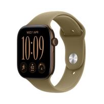 casio - Apple Watch Series 12 GPS 46mm Dark Bronze Aluminium Case with Olive Sport Band - M/L - 1 nuotrauka
