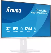 2560x1440 monitorius - Iiyama ProLite XB2797QSNP-W1 27", IPS, QHD, 75Hz, baltas (white) - 6 nuotrauka