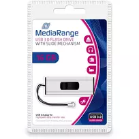usb atmintukai - MediaRange MR915 16GB Sidabrinė/Juoda (Silver/Black) - 2 nuotrauka