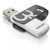 usb atmintukai 32gb - PHILIPS Vivid Edition 32GB White / Gray (Baltas / Pilkas) - 3 nuotrauka