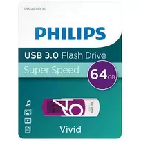 64gb usb 3 - PHILIPS Vivid Edition 64GB White / Purple (Baltas / Violetinis) - 2 nuotrauka