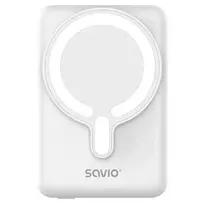 10000 power bank - Savio BA-13, 10000mAh, belaidis įkrovimas, baltas - 2 nuotrauka