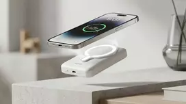 10000 power bank - Savio BA-13, 10000mAh, belaidis įkrovimas, baltas - 4 nuotrauka