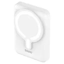 10000 power bank - Savio BA-13, 10000mAh, belaidis įkrovimas, baltas - 8 nuotrauka