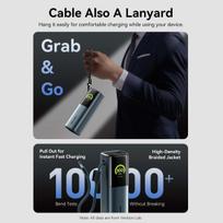 kabeliai akumuliatoriams - Vention Powerhive FKGH0 27000mAh 200W power bank + cable - 2 nuotrauka