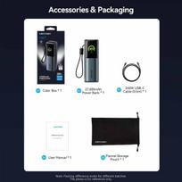 kabeliai akumuliatoriams - Vention Powerhive FKGH0 27000mAh 200W power bank + cable - 4 nuotrauka