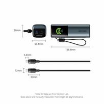 kabeliai akumuliatoriams - Vention Powerhive FKGH0 27000mAh 200W power bank + cable - 6 nuotrauka