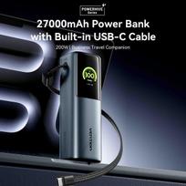 kabeliai akumuliatoriams - Vention Powerhive FKGH0 27000mAh 200W power bank + cable - 9 nuotrauka