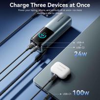 kabeliai akumuliatoriams - Vention Powerhive FKGH0 27000mAh 200W power bank + cable - 17 nuotrauka