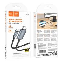 hdmi to usb c - Adapteris Hoco UA27 USB-C to HDMI pilkas - 2 nuotrauka
