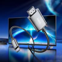 hdmi to usb c - Adapteris Hoco UA27 USB-C to HDMI pilkas - 3 nuotrauka