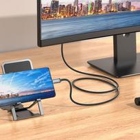 hdmi to usb c - Adapteris Hoco UA27 USB-C to HDMI pilkas - 4 nuotrauka