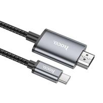 hdmi to usb c - Adapteris Hoco UA27 USB-C to HDMI pilkas - 8 nuotrauka