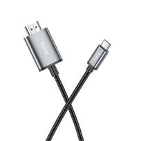 hdmi to usb c - Adapteris Hoco UA27 USB-C to HDMI pilkas - 10 nuotrauka