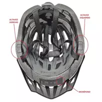 dviratininko salmas - Livall Dviratininko šalmas MTB Bluetooth 54-58cm LED/SOS/Intercom raudona - 5 nuotrauka
