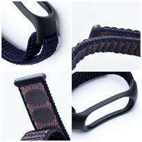 apyranke band - Xiaomi Mi Band 5/6/7 Nylon apyrankė, Juoda (Black) - 4 nuotrauka