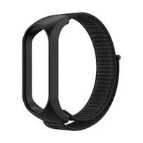 apyranke band - Xiaomi Mi Band 5/6/7 Nylon apyrankė, Juoda (Black) - 5 nuotrauka