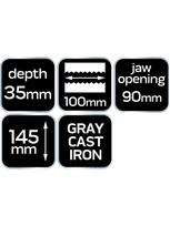 spaustuvai kryzminiai - Neo Tools Kryžminis spaustuvas 100 mm 35-035 - 2 nuotrauka