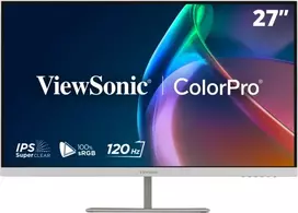 monitoriai 2k qhd - ViewSonic VP2766-2K-W 27", QHD, IPS, 120Hz, baltas (white) - 3 nuotrauka