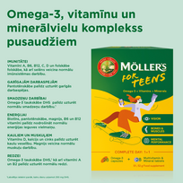 zuvys - MÖLLER'S FOR TEENS, 28 Kapsulės+28 tabletės - 3 nuotrauka