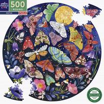 eeBoo Round Puzzle Moths, 500 det.