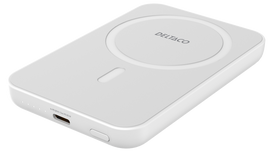 magnetinis power bank - Deltaco PB-Q1006, 5000mAh, 20W, belaidis įkrovimas, magnetinė, balta - 6 nuotrauka