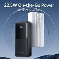 power bank 20000mah 22.5w - Vention FHPW0, 20000mAh, 22.5W, baltas (white) - 8 nuotrauka