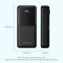 power bank 20000mah 22.5w - Vention FHPW0, 20000mAh, 22.5W, baltas (white) - 9 nuotrauka