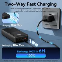 power bank 20000mah 22.5w - Vention FHPW0, 20000mAh, 22.5W, baltas (white) - 14 nuotrauka