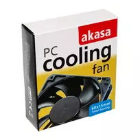 ventiliatoriai 12v - Akasa Fan AK-6015MS 60mm Black - 2 nuotrauka
