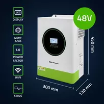 lifepo4 inverter - Qoltec Off-Grid 6200W 120A 48V MPPT - 9 nuotrauka