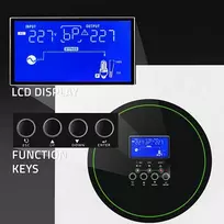 hibridinis inverteris 12 - Qoltec 53861 Modular Hybrid Solar Inverter Off-Grid 6200W 120A 48V MPPT - 7 nuotrauka
