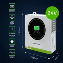 galingas - Qoltec 53864 Hybrid Solar Inverter Off-Grid 3500W 100A 24V MPPT Sinus - 9 nuotrauka