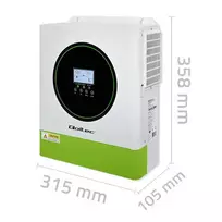 galingas - Qoltec Hybrid Off-Grid Solar Inverter 3500W 100A 24V MPPT Sinus - 2 nuotrauka