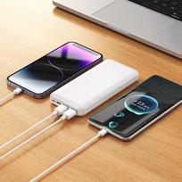 10000mah power bank - Borofone BJ80 Clever, 10000mAh, 22.5W, baltas (white) - 3 nuotrauka