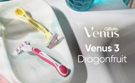 gillette peiliukus - Gillette Venus 3 Dragonfruit vienkartiniai skustuvai 3 vnt. - 3 nuotrauka