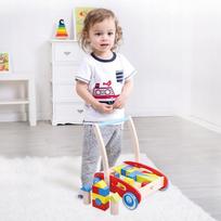 medinis stumdukas - Medinis stumdukas su spalvotomis kaladėlėmis Tooky Toy - 2 nuotrauka