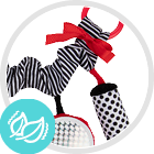 babos babos - Pakabinamas žaislas vežimėliui Canpol Babies Sensory Toys, Raudonas (Red) - 4 nuotrauka
