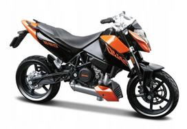 motociklo modelis - Maisto KTM 690 Duke, juoda/oranžinė - 2 nuotrauka