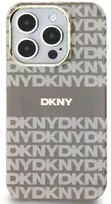 DKNY PC/TPU Repeat Pattern Tonal Stripe MagSafe dėklas iPhone 14 Pro Max - Smėlinė (Beige)