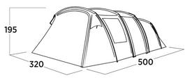 tentas palapine - Penkiavietė palapinė Easy Camp Hamra 5, mėlyna sp., 500 cm x 320 cm x 195 cm - 2 nuotrauka